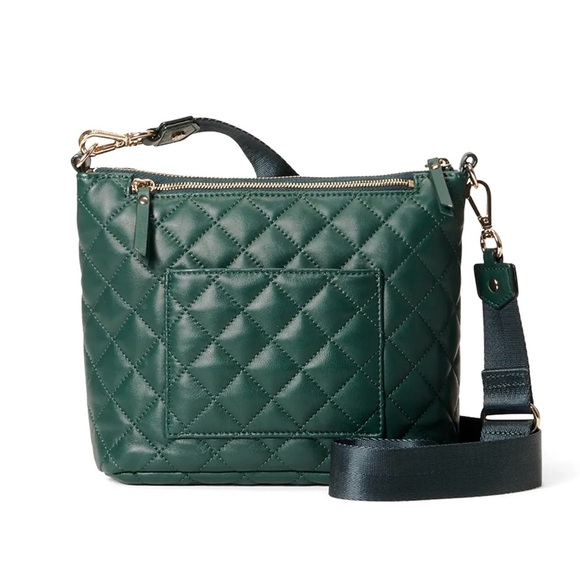 NWT MZ Wallace Emerald Leather Metro Scout Deluxe + leather metallic card case - Picture 2 of 10